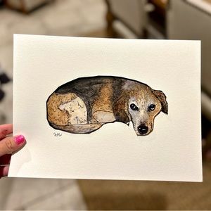 COPY - Beagle dog watercolor prints 8.5x11in signed & numbered